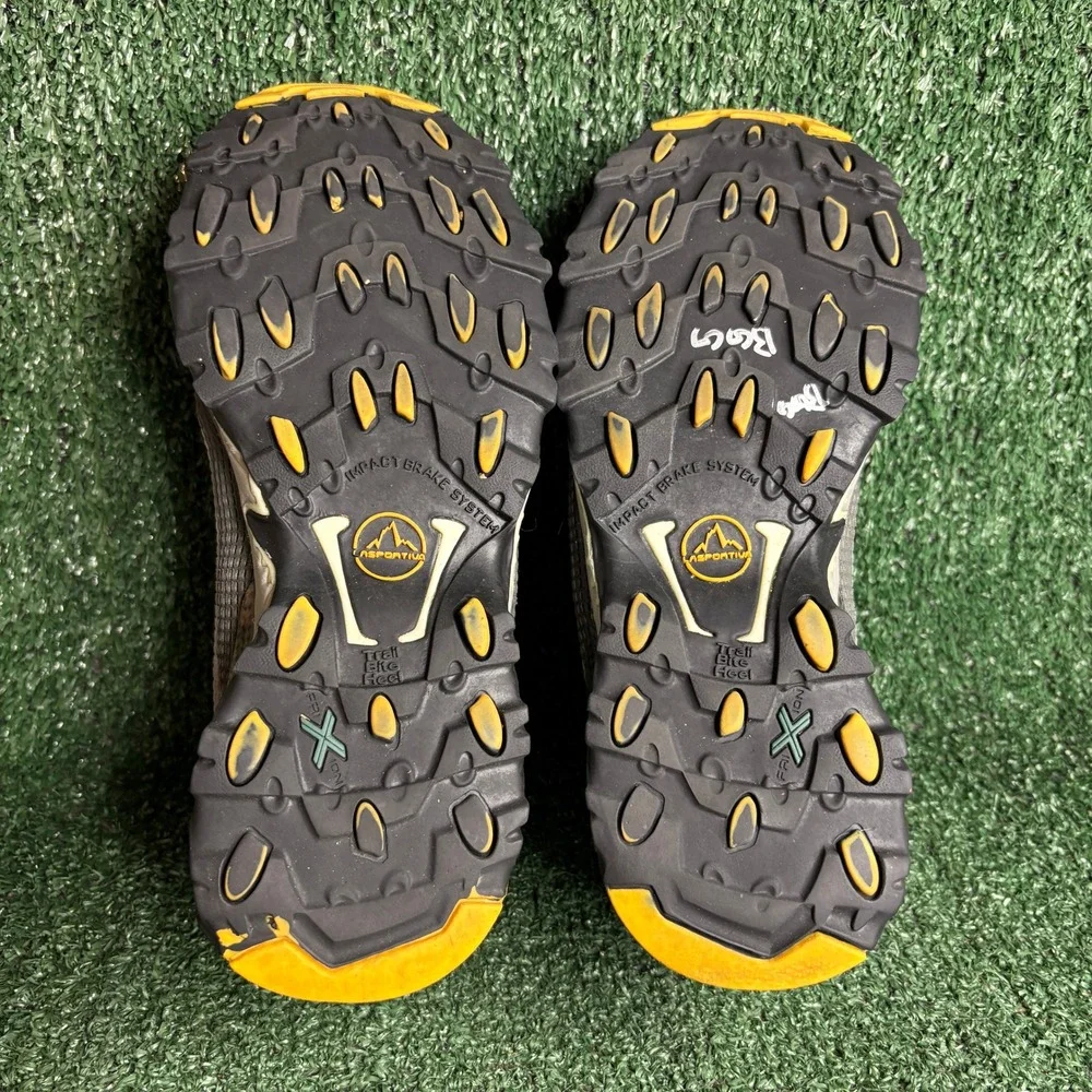 La Sportiva Wild Cat Mesh Impact Brake Trail Running Shoes Grey Yellow Women 9.5